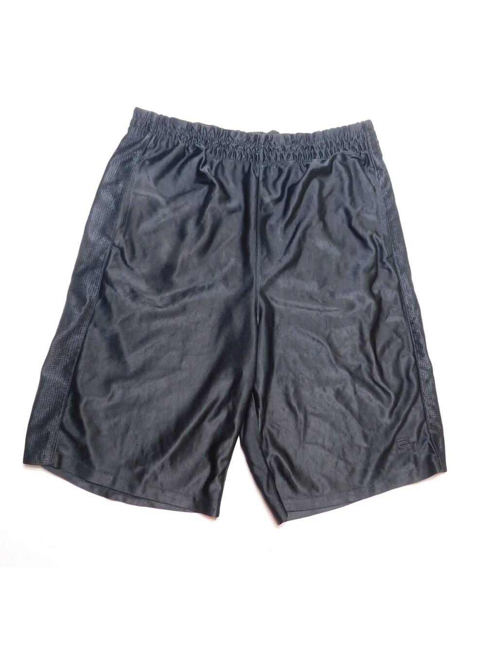 Starter Mens Mesh Athletic Shorts Size S Black Gym Basketball Workout Pockets 8"